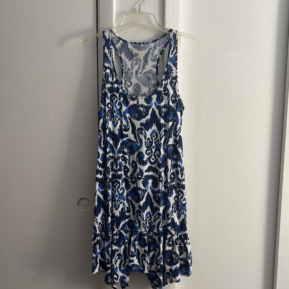 Lilly Pulitzer Blue and White Sleeveless Sundress